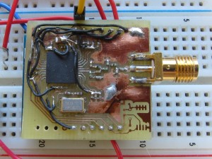 Home-made Radio Board v1 prototype